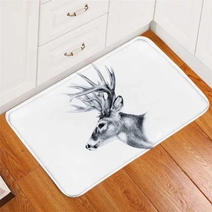 Deer Print Non-slip Outdoor Rugs - Image 2