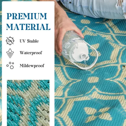Waterproof Reversible Outdoor Rug - Image 7