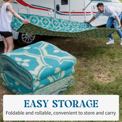 Waterproof Reversible Outdoor Rug - Image 6