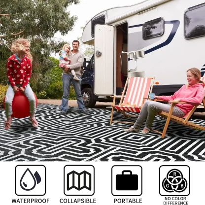 Geometric Pattern Outdoor Rug - Image 3
