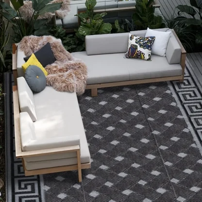 Modern Reversible Patio Rugs - Image 2