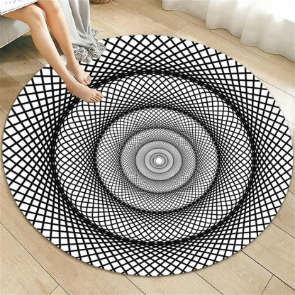 Spiral Print Round Outdoor Rugs - Image 6