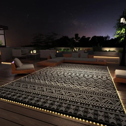 Reversible LED Light Outdoor Rugs