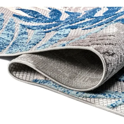 Palm Leaves Print Patio Rugs - Image 4