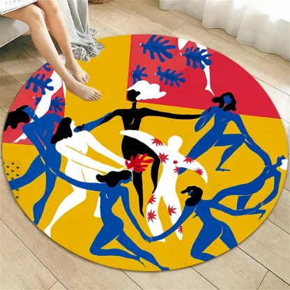 Artistic Round Outdoor Rugs - Image 4