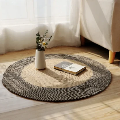 Color Block Modern Round Rug - Image 3