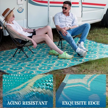 Waterproof Reversible Outdoor Rug - Image 5