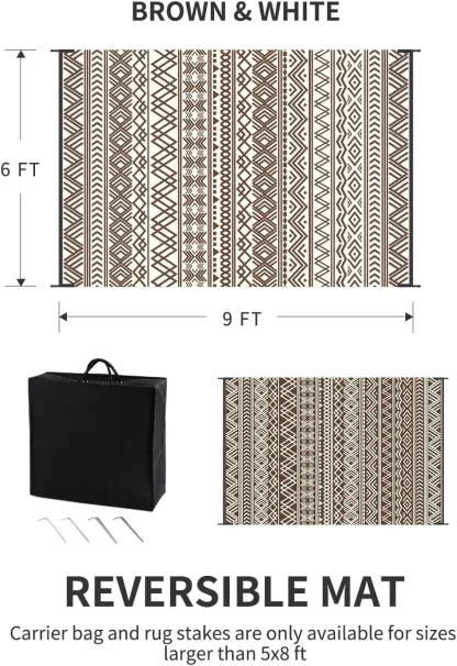 Reversible Printed Outdoor Rug - Image 5