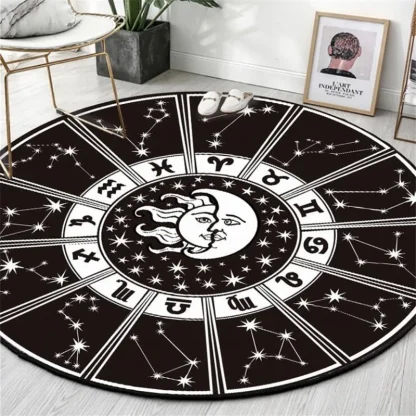 Constellation Printed Round Outdoor Rug