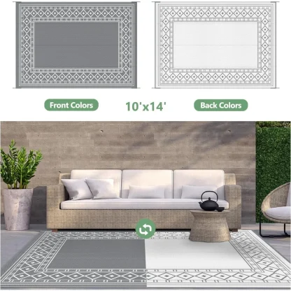 Reversible Waterproof Outdoor Rug - Image 6