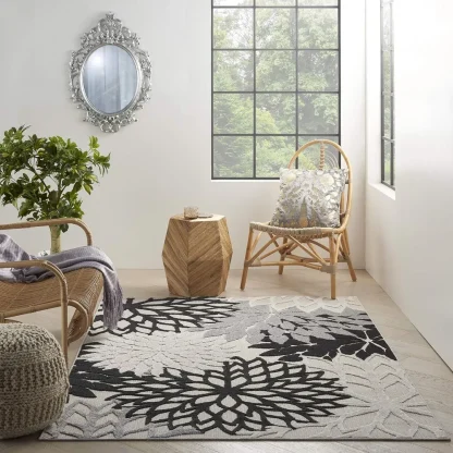 Modern Floral Outdoor Rugs - Image 3
