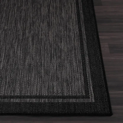 Minimalist Black Outdoor Rug - Image 4