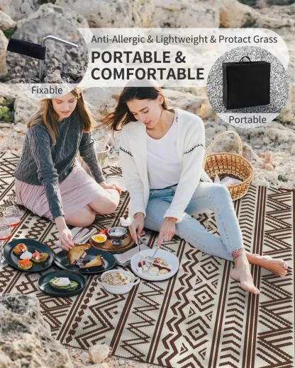 Reversible Printed Outdoor Rug - Image 4