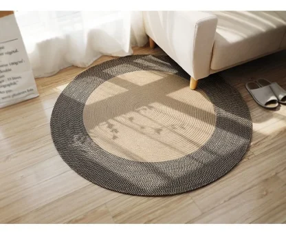 Color Block Modern Round Rug - Image 6
