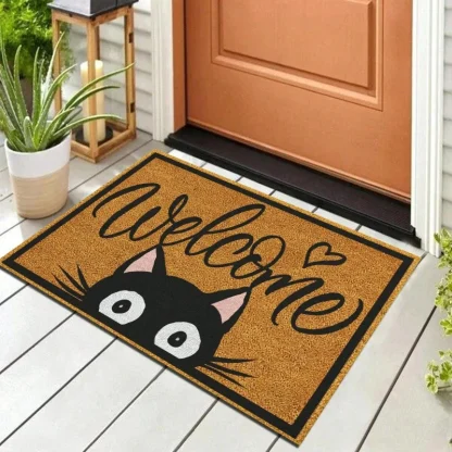 Cute Cat Printed Outdoor Rugs - Image 2