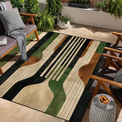 Abstract Print Outdoor Rug - Image 2