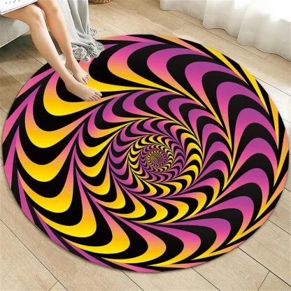 Spiral Print Round Outdoor Rugs