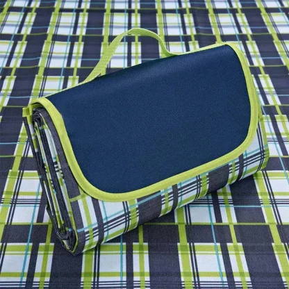 Plaid Portable Outdoor Rug - Image 4