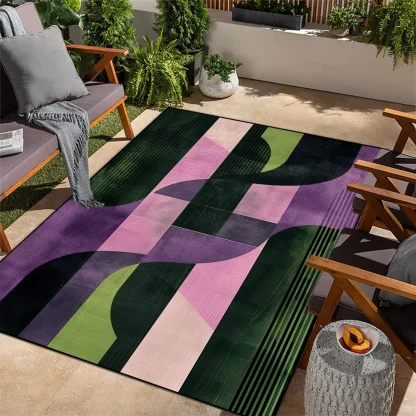 Abstract Print Outdoor Rug - Image 6