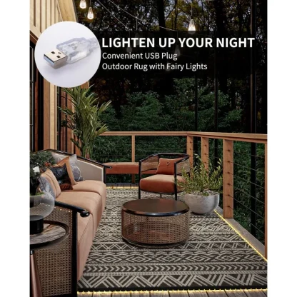 Reversible LED Light Outdoor Rugs - Image 2