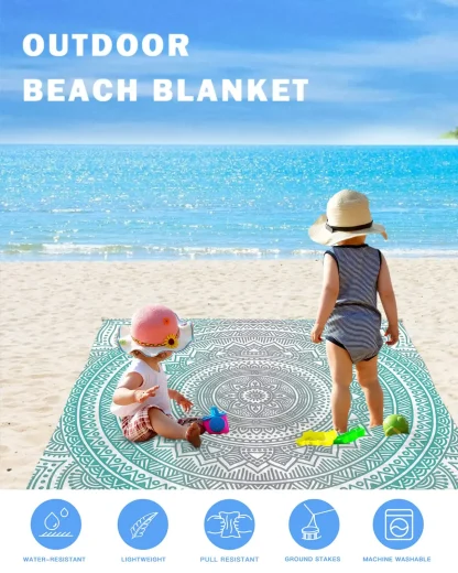Soft Gradient Print Outdoor Rug - Image 4