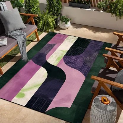 Abstract Print Outdoor Rug - Image 5