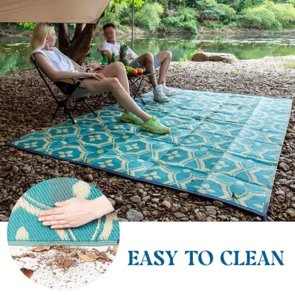 Waterproof Reversible Outdoor Rug - Image 4