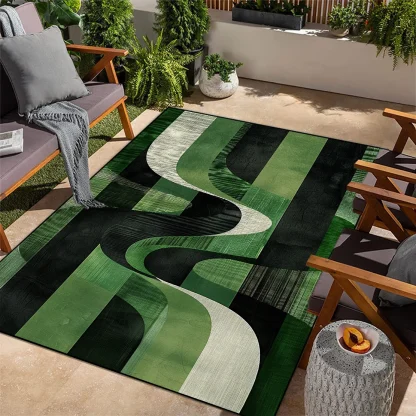 Abstract Print Outdoor Rug - Image 4