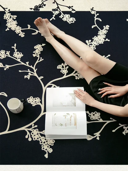 Modern Floral Outdoor Rug - Image 4