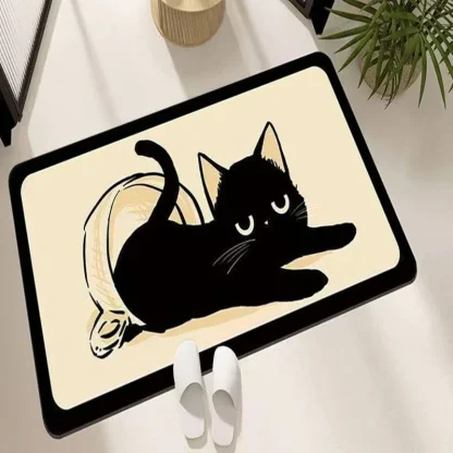 Cute Cat Printed Outdoor Rugs - Image 4