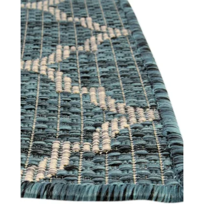 Blue Rectangular Outdoor Rug - Image 3