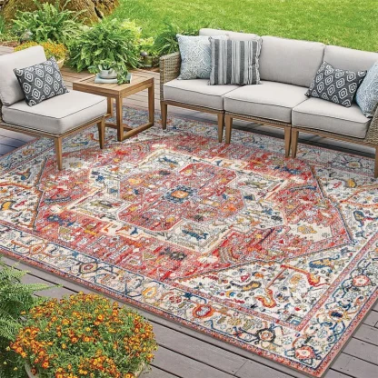 Stylish Retro Deck Outdoor Rugs - Image 3