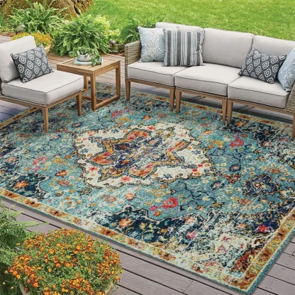 Stylish Retro Deck Outdoor Rugs - Image 4