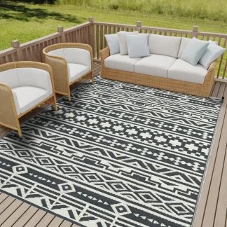 Waterproof Tribal Pattern Outdoor Rug