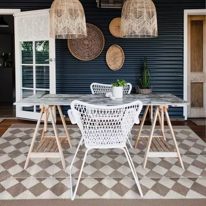 Portable Neutral Outdoor Rug - Image 2