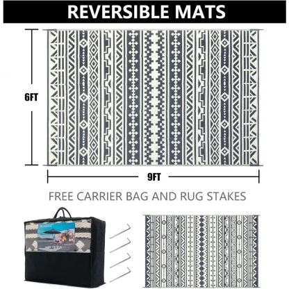 Waterproof Tribal Pattern Outdoor Rug - Image 4