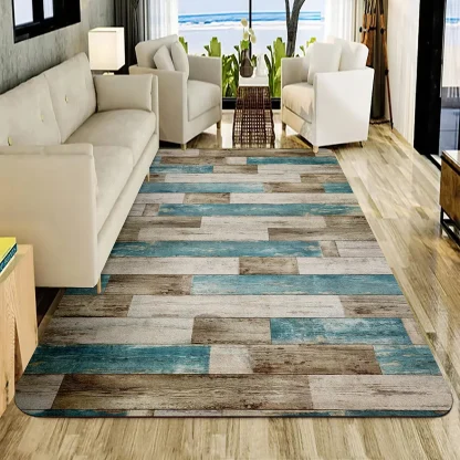 Creative Wood Print Outdoor Rugs - Image 2
