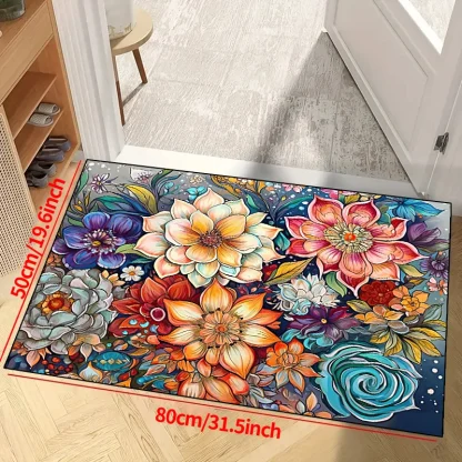 Vibrant Floral Outdoor Rug - Image 3