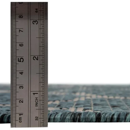 Blue Rectangular Outdoor Rug - Image 5