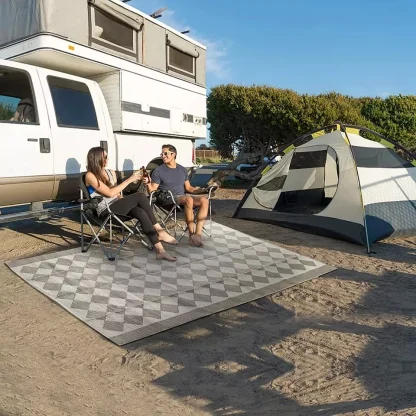 Portable Neutral Outdoor Rug - Image 3