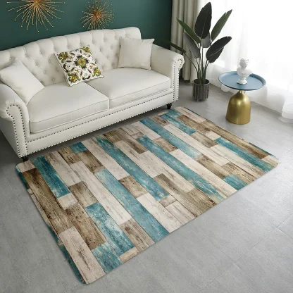 Creative Wood Print Outdoor Rugs - Image 3