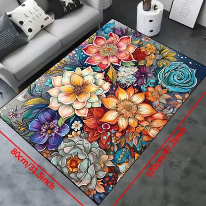 Vibrant Floral Outdoor Rug - Image 6