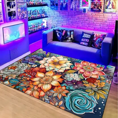 Vibrant Floral Outdoor Rug - Image 5