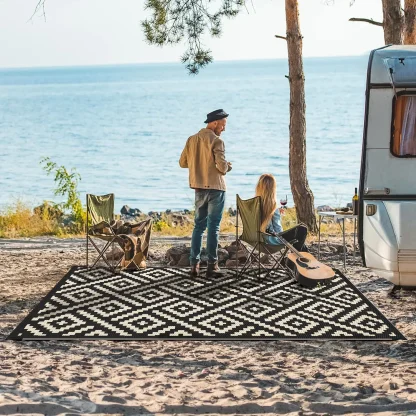 Patterned Washable Outdoor Rugs - Image 2