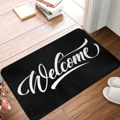 Welcome Print Outdoor Rugs - Image 3