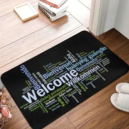 Welcome Print Outdoor Rugs - Image 4